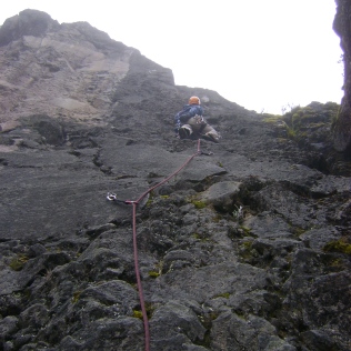 Pancho Arroba escalando en el Guagua Pichincha